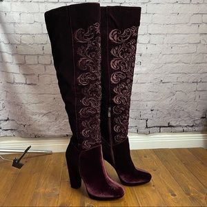 Jessica Simpson Burgundy Heeled Boots